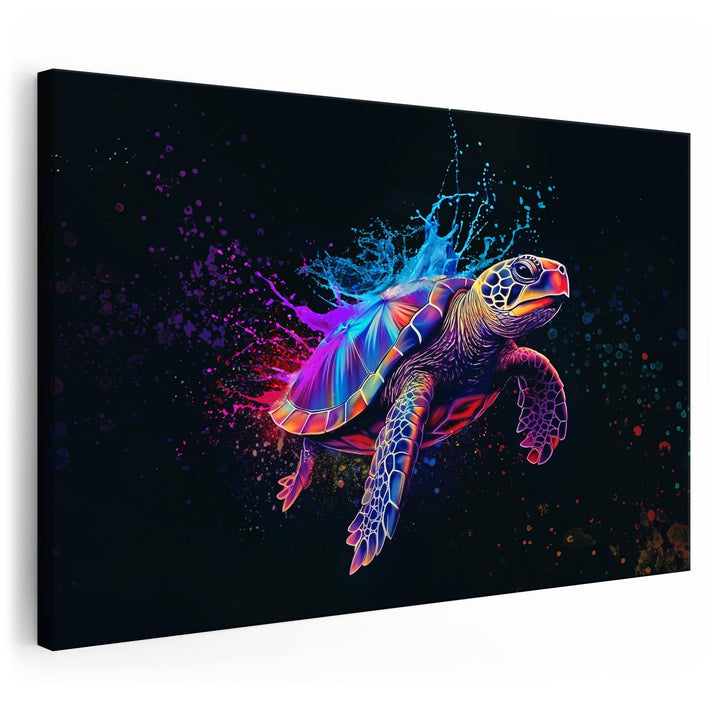 Artmazing | Schildkröte Bild Bunt | Bild Schildkröte Modern | Pop Art Bilder | Schildkrötenbilder Mo