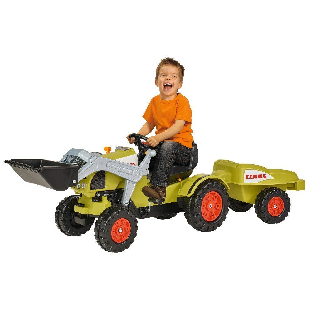 BIG - Claas Celtis Loader mit Anhänger - Kindertrettraktoren, Spielfahrzeug mit Präzisionskettenantr