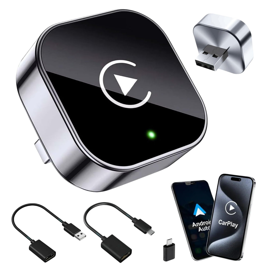 Carplay Wireless Adapter 2-in-1 Mini 2026, Android Auto Wireless Adapter, Plug & Play, schnelle Wied