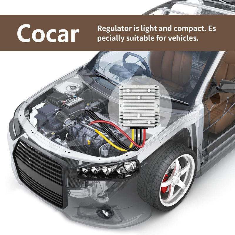 Cocar LKW Netzteil Spannungswandler 24v auf 12v 30A 360W Schwerlast Transformator Trafo Adapter Wand