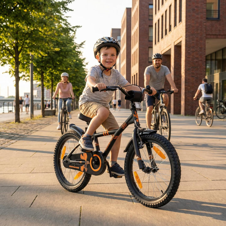 PROMETHEUS BICYCLES Kinderfahrrad 18 Zoll Jungen ab 6 Jahre - Kinder Fahrrad 18 Zoll Junge Mädchen F
