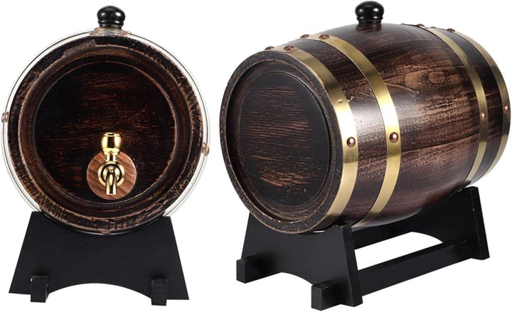 Oumefar 3L Eichenfass Weinfass Retro Vintage Eiche Holz Schwarzwein Brandy Whisky Bourbon Tequila Ei