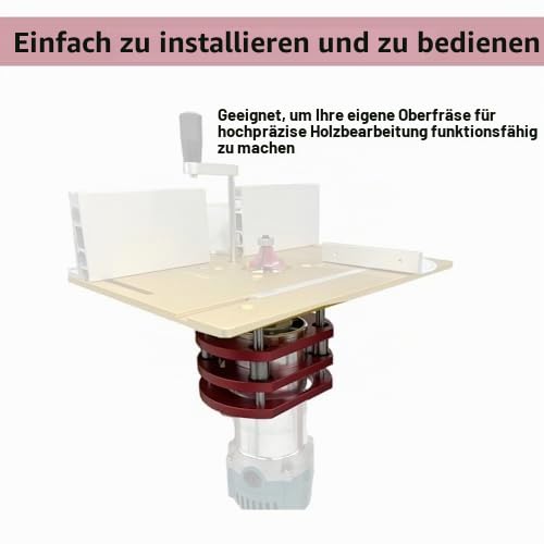 Oberfräsenlift, Edelstahl-Frästisch-Hebesystem Holzbearbeitungs-Frästisch-Einsatzplatte Oberfräsen-H