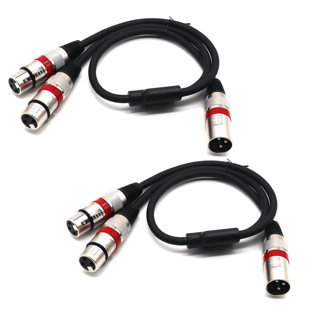 XLR-Splitter, symmetrisches Kabel, XLR-Stecker auf Dual-Buchse, 3-polig, Patch-Y-Kabel, Mikrofon-Spl