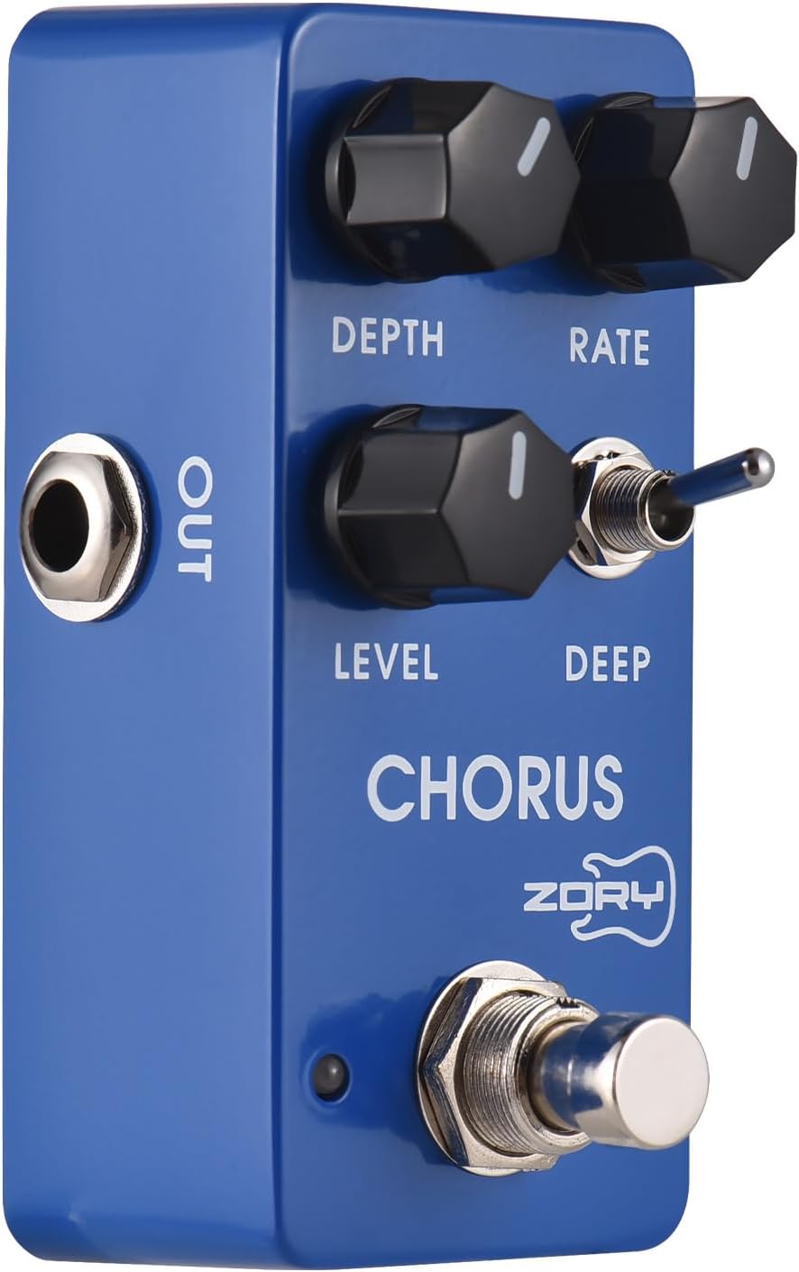 Zory Gitarre Analog Chorus Effekte Pedal Authentischer Vintage -Ton vielseitiger Kontrollsteuerungen