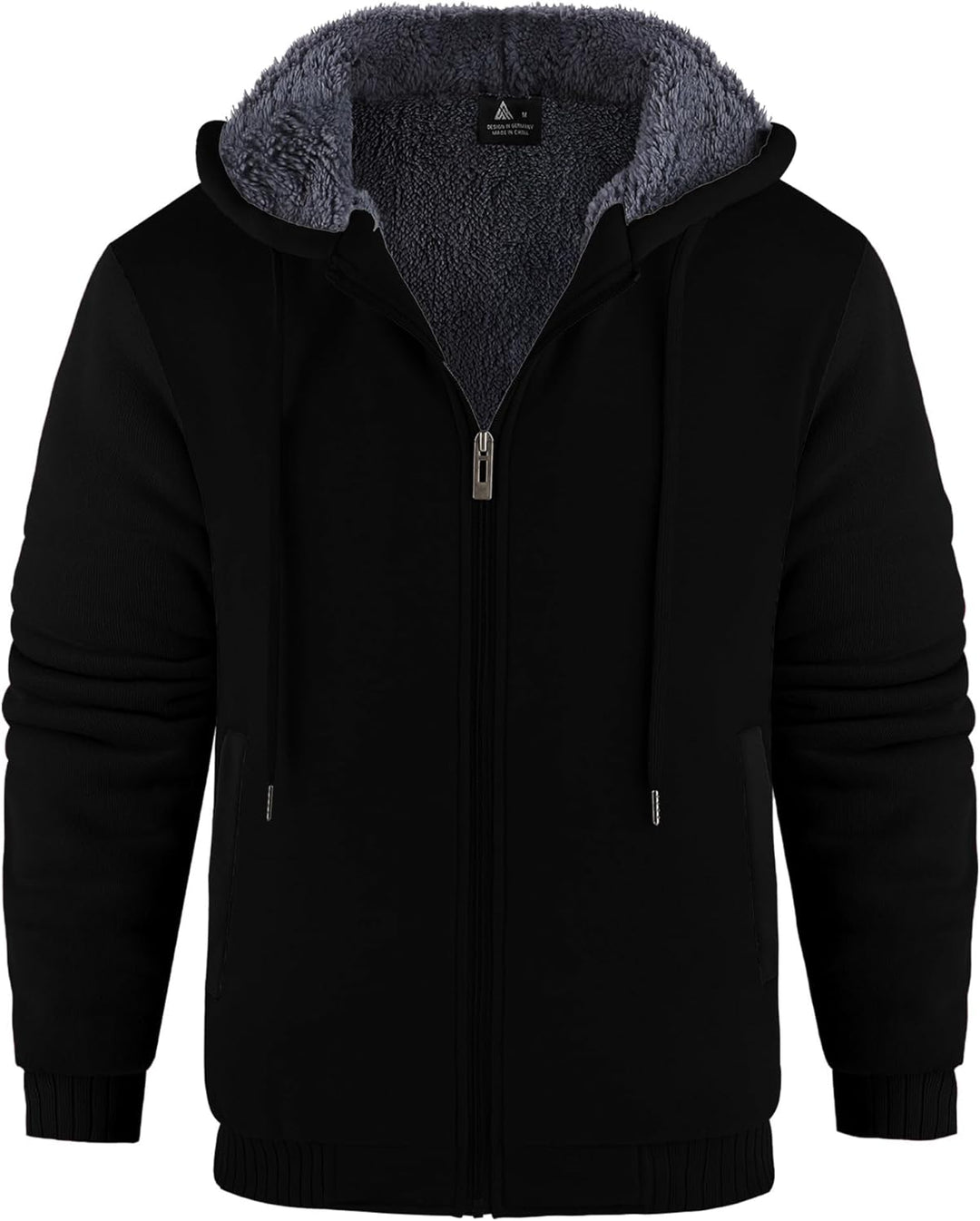 SwissWell Herren Fleecejacke Full Zip Kapuzenjacke Winter Sweatjacke mit Kapuze Gefütterte Hoodie Mä