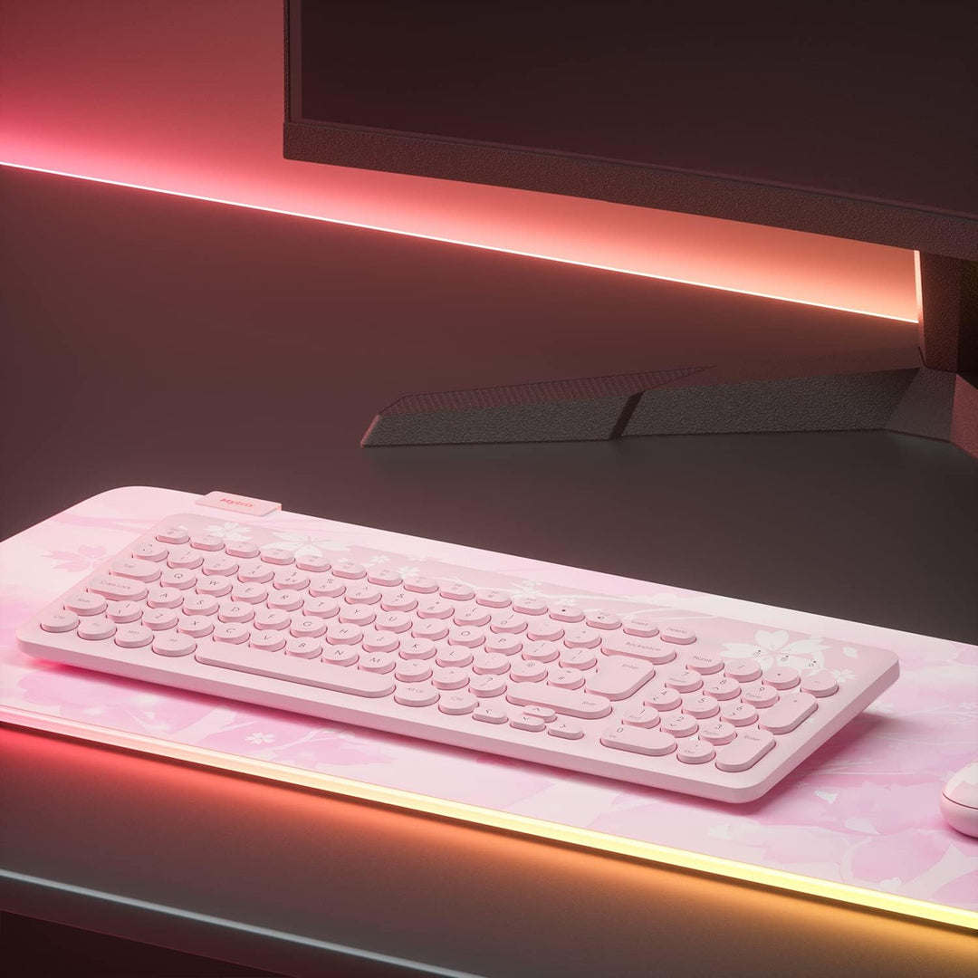 Mytrix RGB Gaming Mauspad Rosa Mousepad XXL 800x300mm, Grosses Mauspad mit 14 Lichtmodi, Wasserdicht