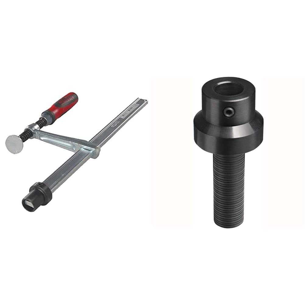 Bessey Spannelement mit fixer Ausladung TW16 200/100 (2K-Kunststoffgriff) & Werkbank-Adapter TW16AW1