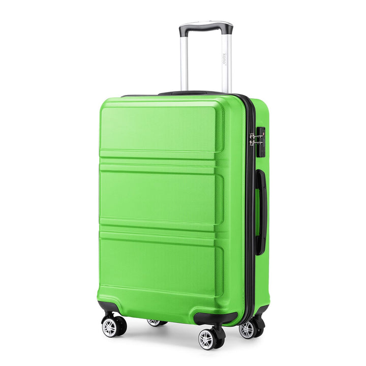 KONO Trolley Koffer Mittelgross 4 Rollen Leicht Hartschalenkoffer Reisekoffer mit TSA Schloss, 65x44