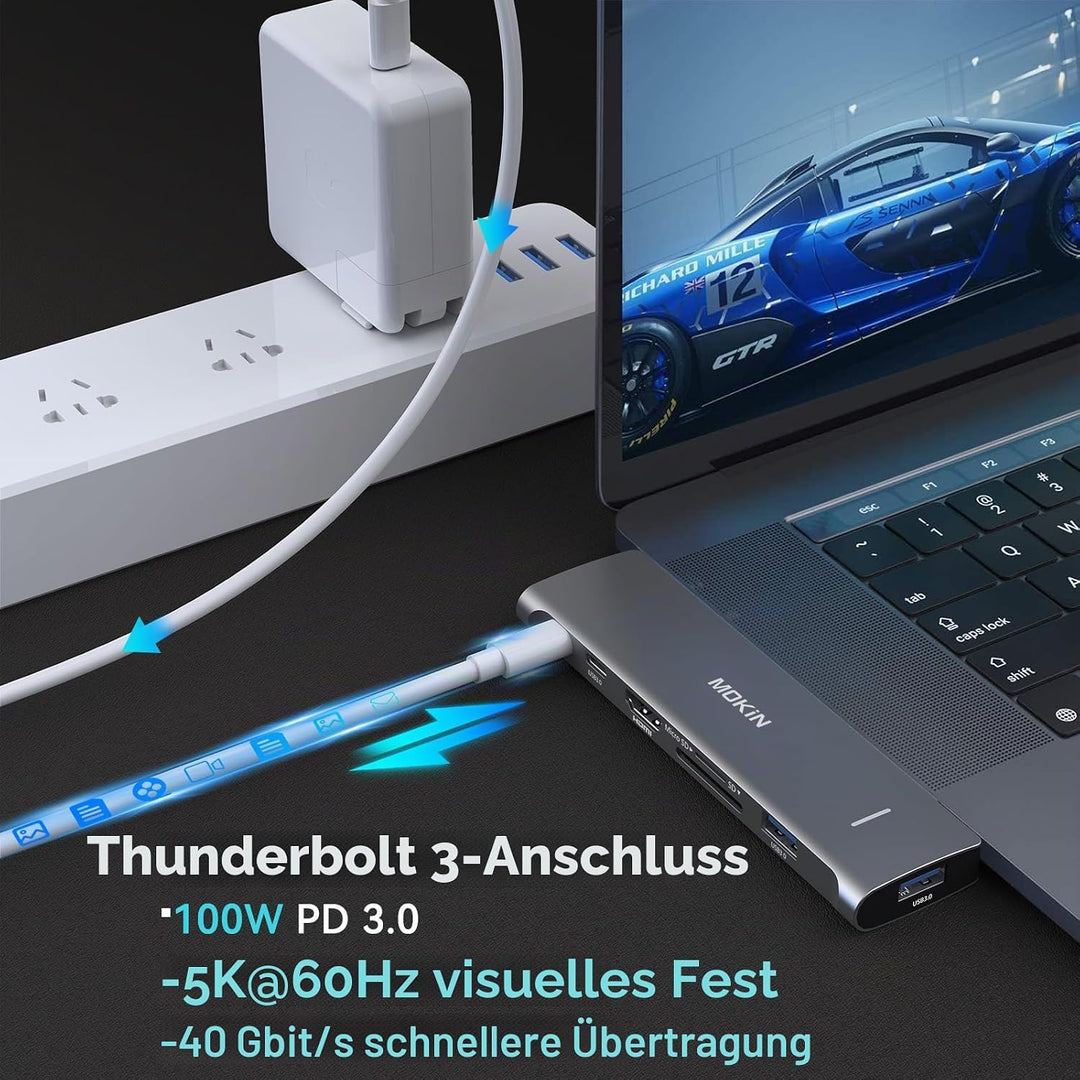 USB-C-Adapter für MacBook Pro 2020, MacBook Pro USB Adapter HDMI MacBook Pro Dongle mit 4KHDMI, 2 US