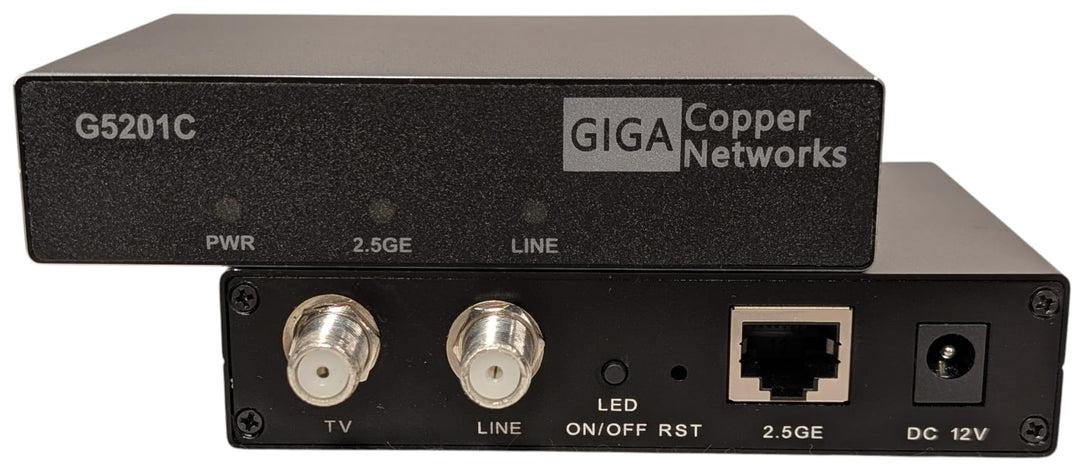 GIGA Copper - G.hn Wave2 EoC Bridge mit 2,5GBit LAN - Gigabit Ethernet Over Coax, Netzwerk über Koax