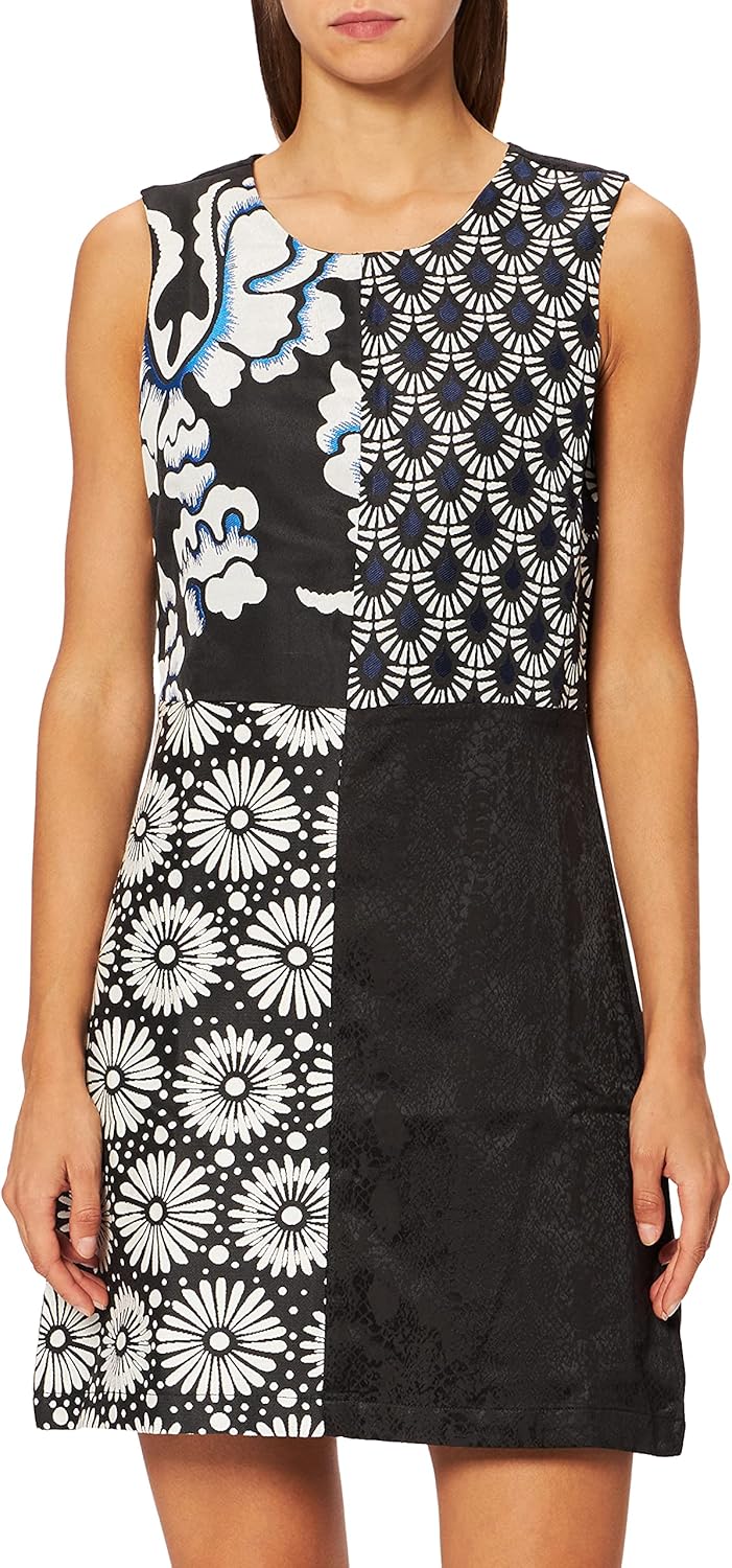 Desigual Damen Vest_hamburgo Casual Dress M Schwarz, M Schwarz
