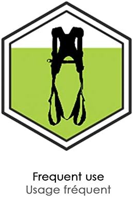 Kratos Safety Zweipunkt Auffanggurt mit hoch sichtbarer orangen Arbeitsweste, Fallschutz mit Warnwes