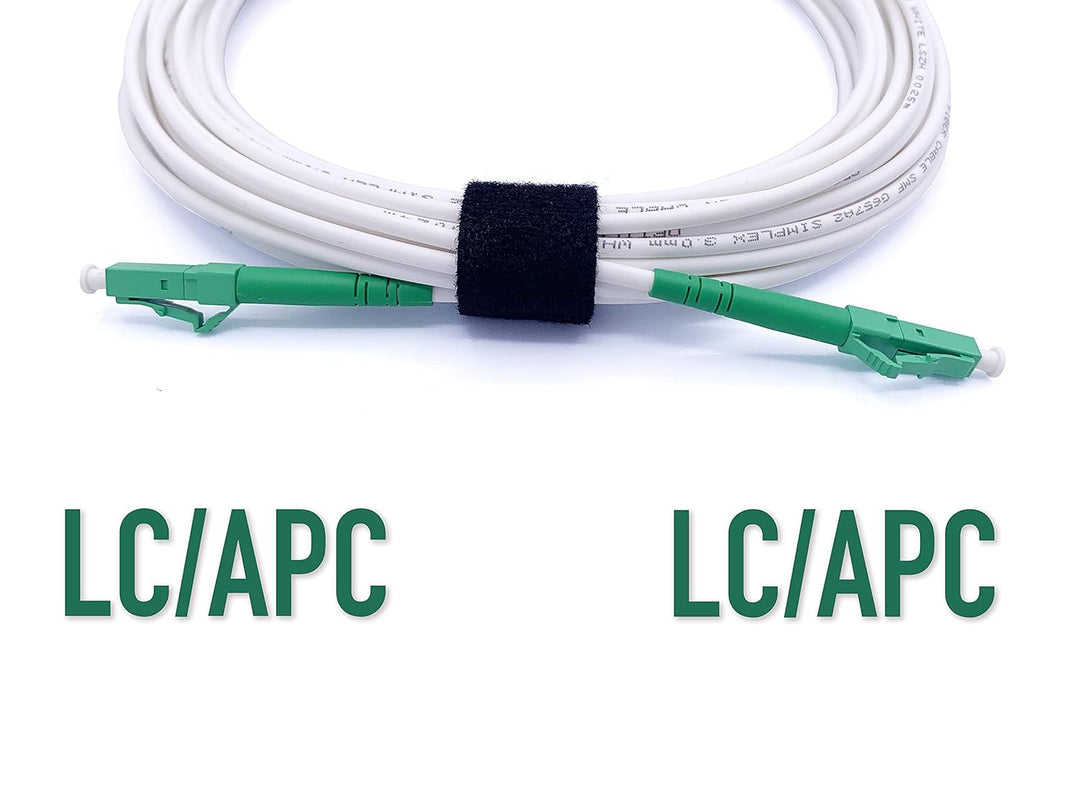 Elfcam® - 70m LWL Glasfaser-Kabel LC/APC auf LC/APC Stecker, Simplex 9/125μm Patchkabel, Lichtwellen
