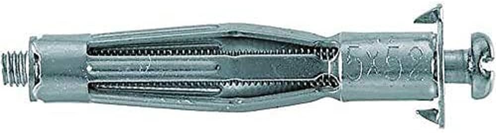 fischer HM 5 x 65 S - Hohlraum-Metalldübel mit Schraube zum Befestigen von Bildern, Gardinenschienen