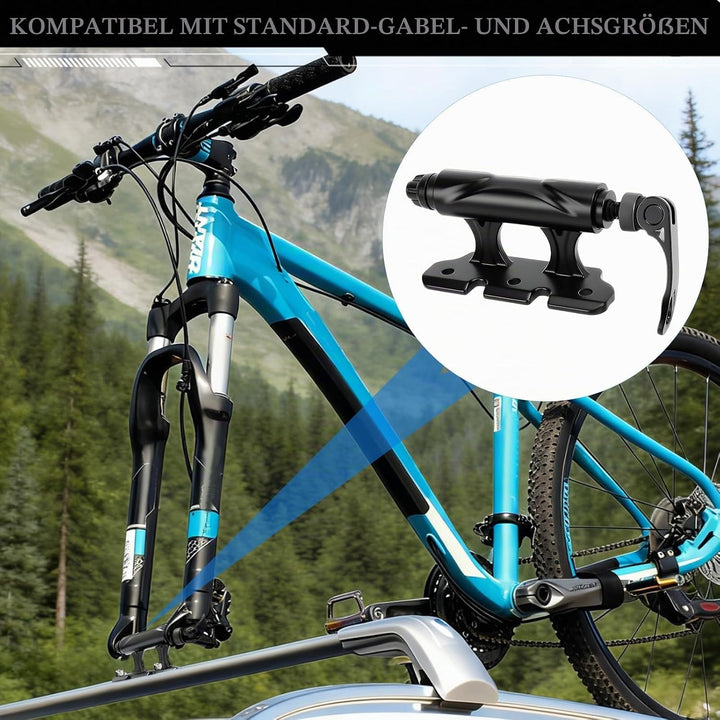 Fahrrad Gabelhalterung Steckachse Schnellspannhalterung für Fahrrad Dachträger Vorderradgabeln ØM5/M