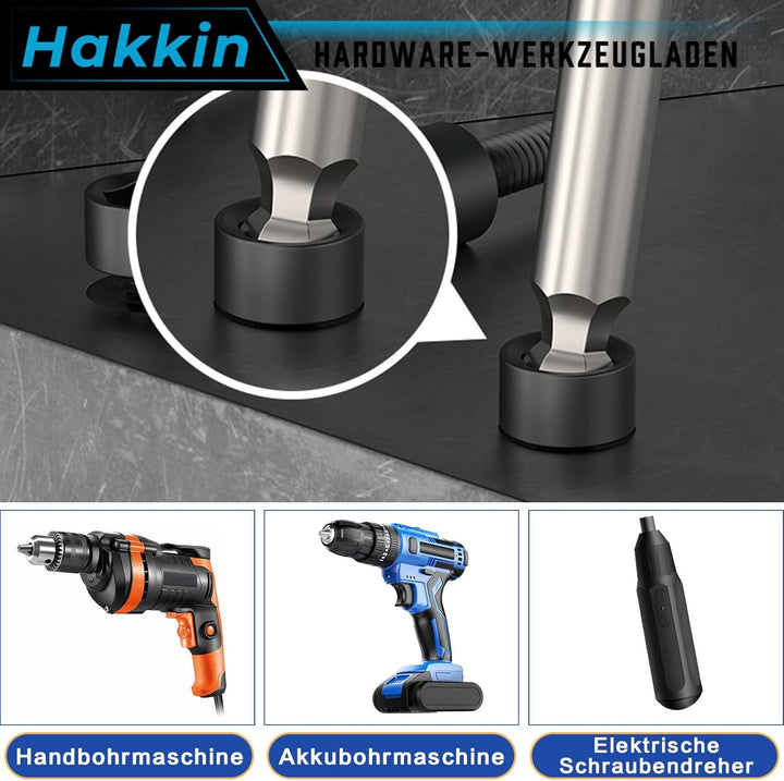 Hakkin 9 Stück 100mm Kugelkopf Schraubendreher 1/4" Sechskantschaft Ball End Hex Bitsätze S2 Legiert