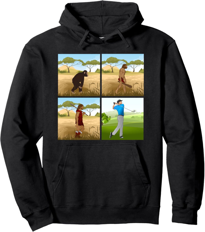 Golf Golfers Golfing Evolution Pullover Hoodie