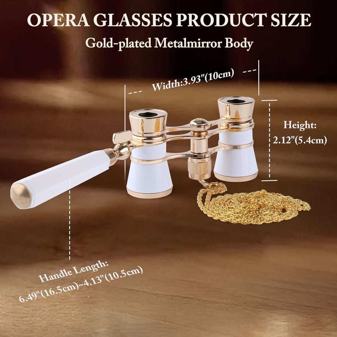 Fernglas,3×25 Theater Fernglas, aus Metall, im Vintage-Stil und edel verarbeitet, mit verstellbarem