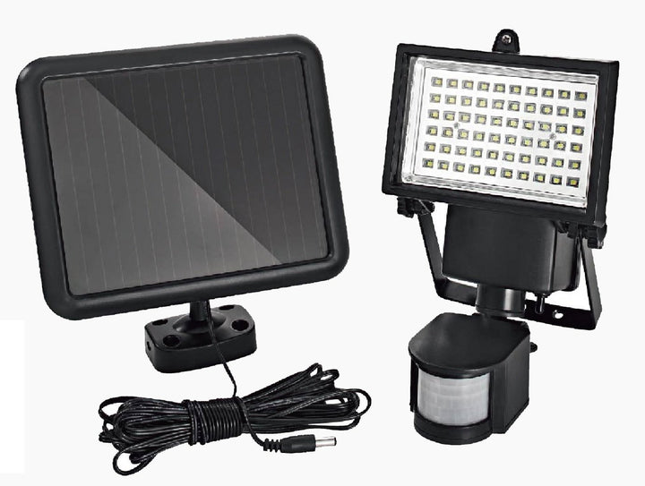 Trango LED Solar Strahler I Solar Wandleuchte I Solar Fluter SOL-YF60 mit Bewegungsmelder I Solar Au