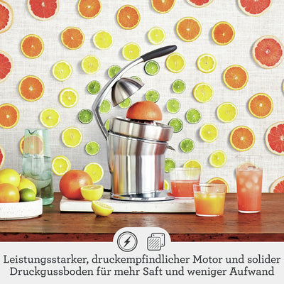 Sage Appliances SCP800 the Citrus Press Pro, Zitronenpresse, Rostfreiem Edelstahl, 45 (H) X 20 (B) X