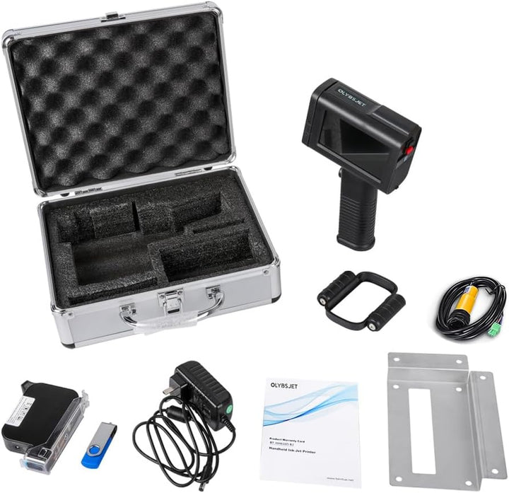 OLYBSJET Tragbarer Handdrucker, Hand Tintenstrahldrucker (BT-HH6105B2) mit 4,3 Zoll HD Touchscreen,H