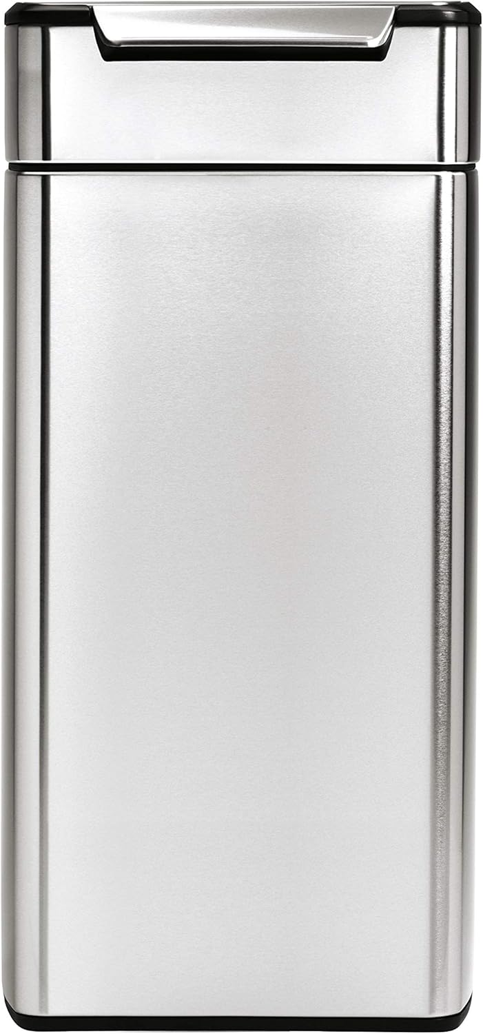 simplehuman CW2015 30 Liter, rechteckiger touch-bar Abfalleimer, Mülleimer Küche, gebürsteter Stahl,