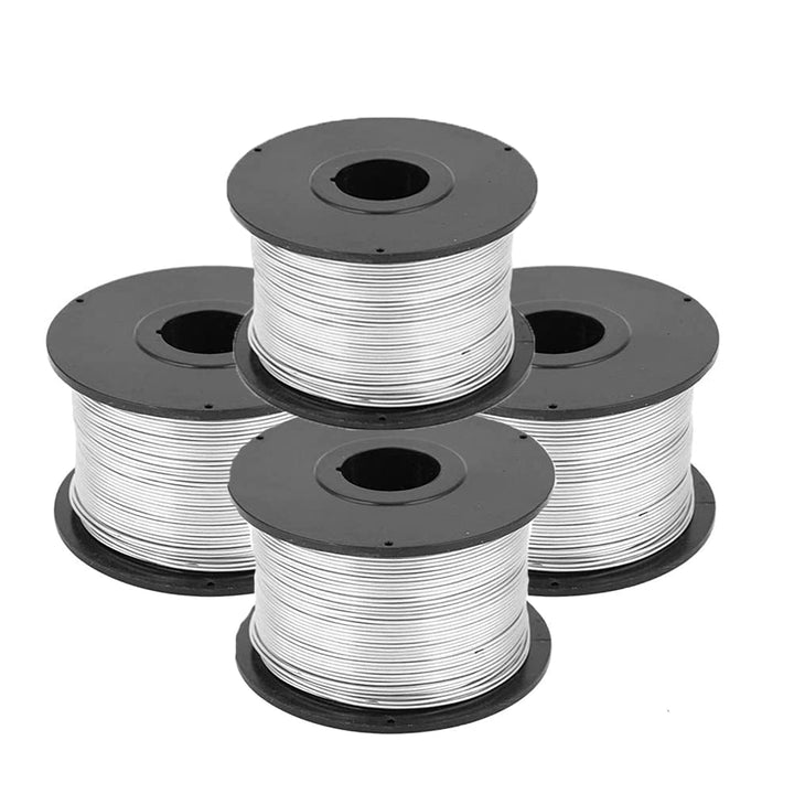 4 Stück Stahl Rebar Tie Wire, 110m x 0,8 mm Stahlbewehrungsdrahtrollen Rebar Bindedraht für Automati