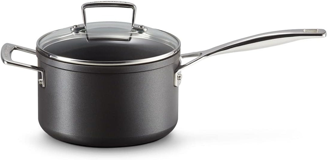 LE CREUSET Aluminium-Antihaft Profitopf, Ø 18 cm, Für alle Herdarten inkl. Induktion geeignet, Anthr