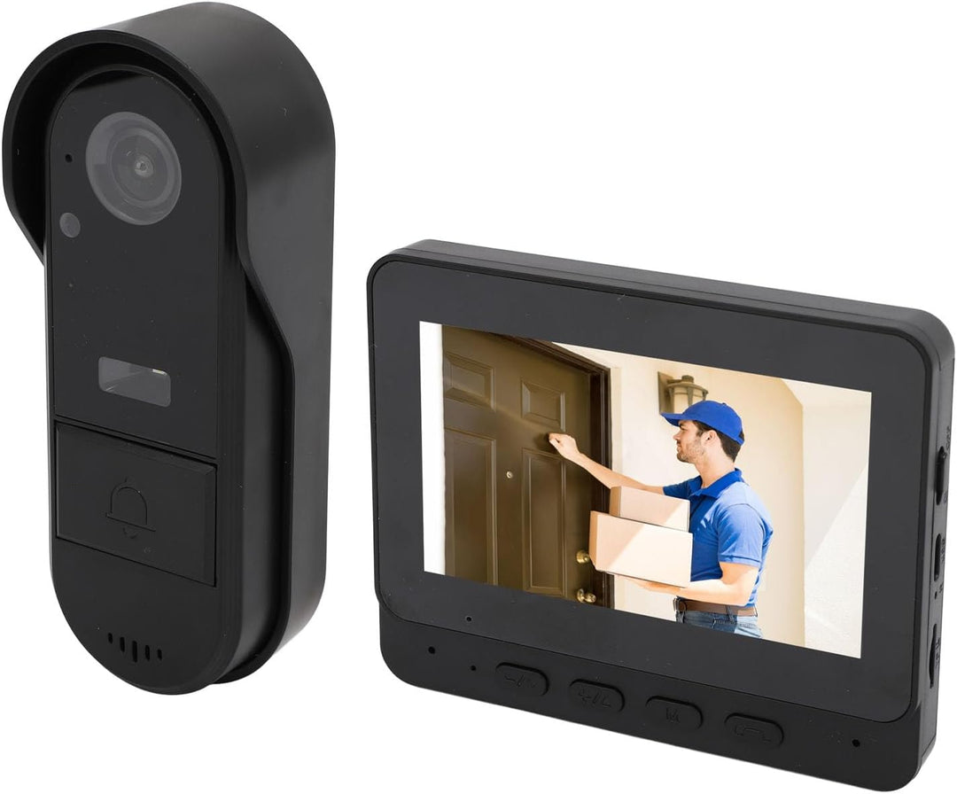 Yctze Kabellose Nachtsicht-Video-Türklingel, 1080P, 8 MP, 170° Weitwinkel, Zwei-Wege-Gespräch, IP66