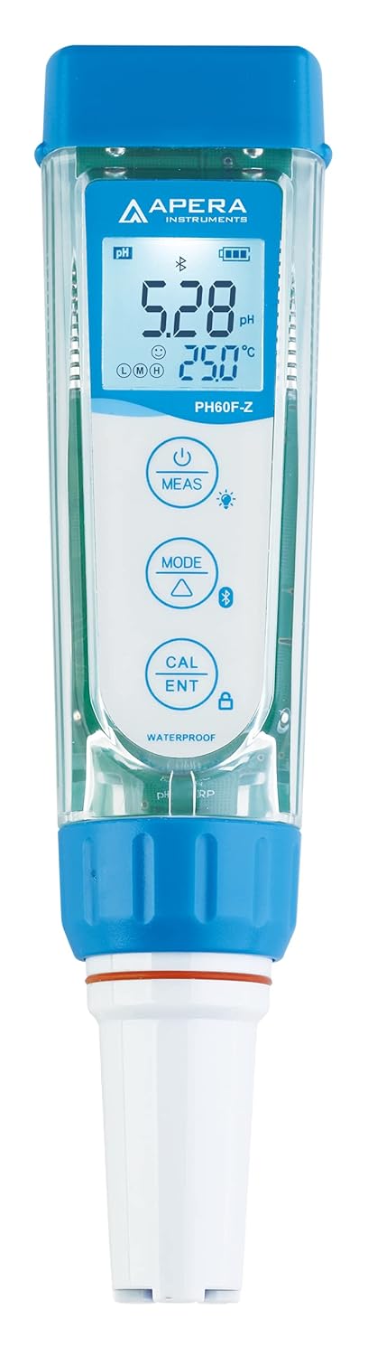 Apera Instruments PH60F-Z Smart pH-Messgerät mit flacher Elektrode (unterstützt durch die ZenTest Mo
