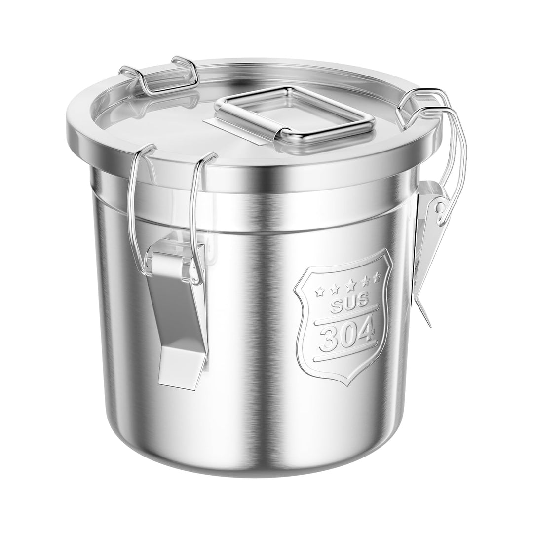 Luftdichter Edelstahl eimer mit Deckel 6L/12L/21L/33L - Edelstahlbehälter für Küche aufbewahrung Get