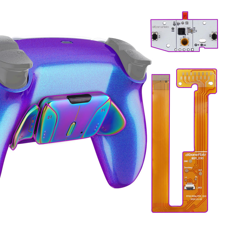 eXtremeRate Programmierbar RISE4 Remap Kit für ps5 Controller BDM-030/040,Real Metal Buttons(RMB) Re
