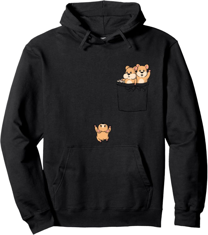 Netter Hamster, der in der Tasche spielt Pullover Hoodie