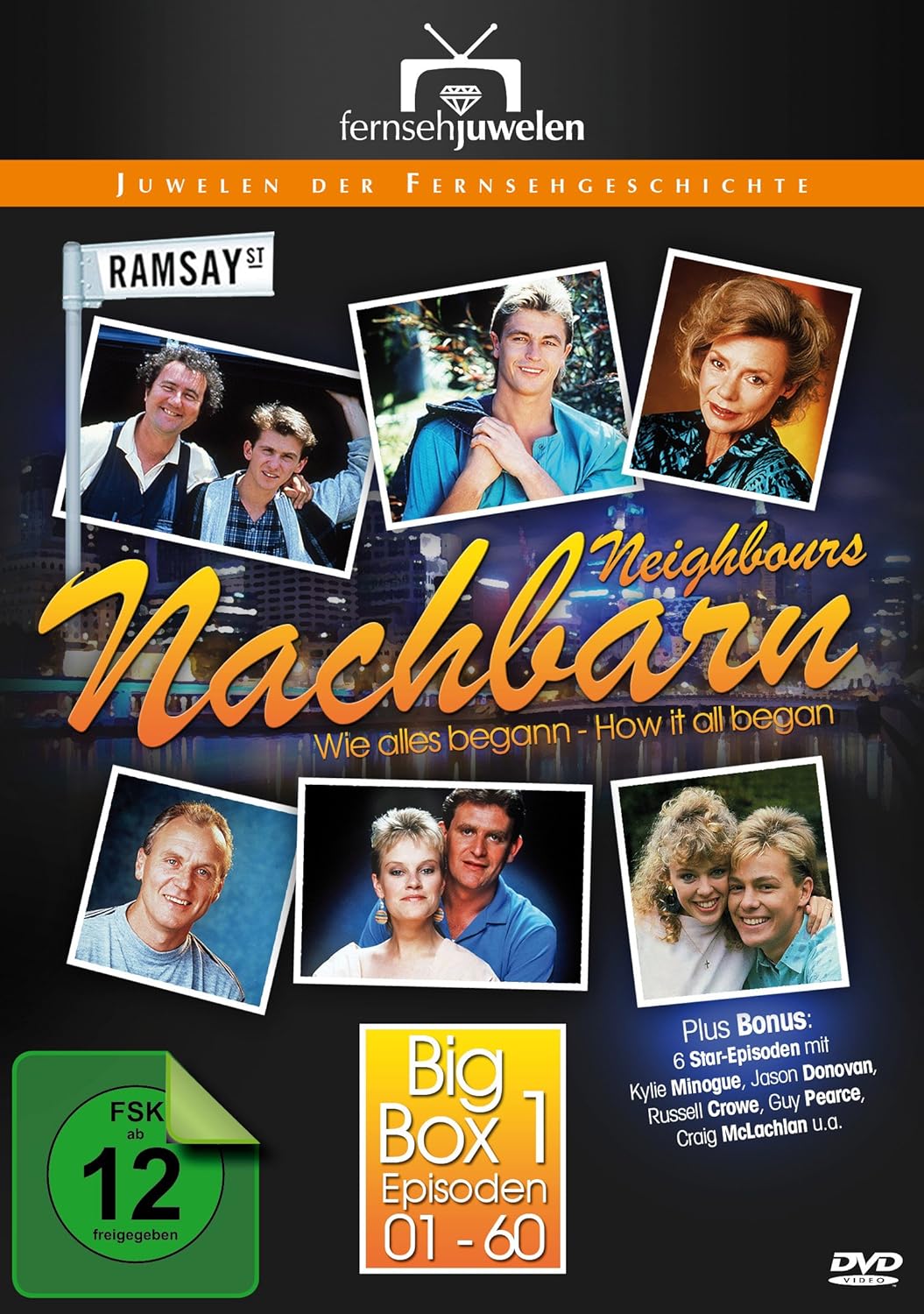 Nachbarn/Neighbours - Big Box 1: Episoden 1-60 + 6 Star-Episoden (Fernsehjuwelen) [12 DVDs], DVD