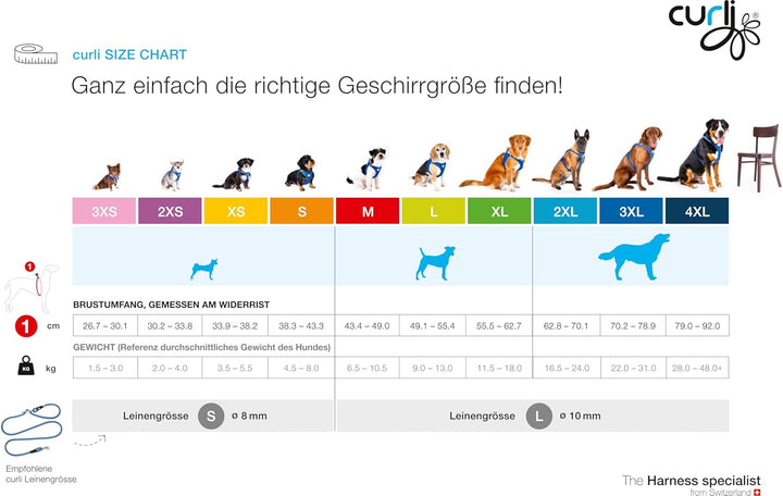 Vest Harness curli Clasp Air-Mesh Light-Tan 2XS, Light-Tan 2XS Gestreift