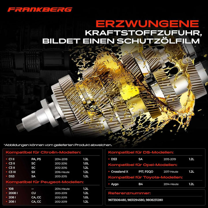 Frankberg Ölpumpe Kompatibel mit C3 II SC SX SY 2012-Heute DS3 2015-2019 Crossland X P17 P2QO 2017-H