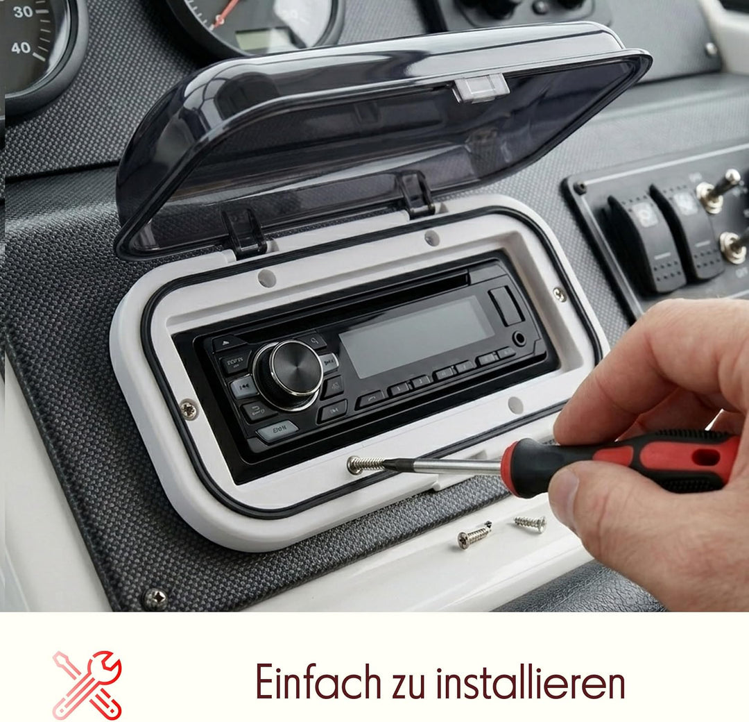 Pyle wetterfeste Radio Schild weiss, weiss