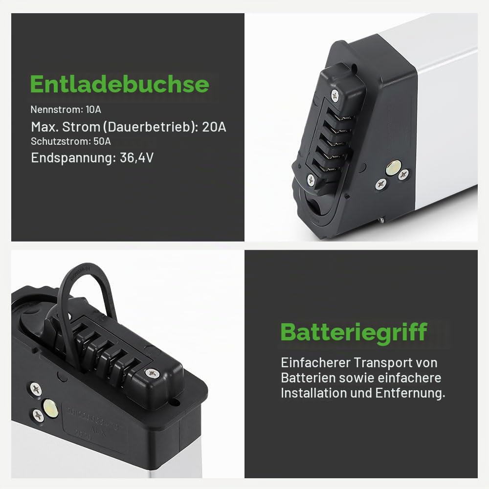 E-Bike Batterie 48V 11,6Ah Li-ion DCH006 Intube Infarme Akku für FIIDO M1 Pro BEZIOR XF200 Samebike