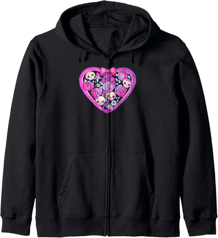 Kawaii Schlangen und Rosen Pastell Gothic Kapuzenjacke
