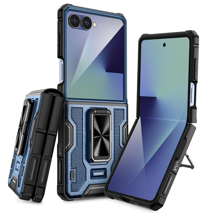 Doeshine für Samsung Galaxy Z Flip 7 Hülle [Not für Flip 7FE] mit Rotate Ständer & Kameraschutz, Gan