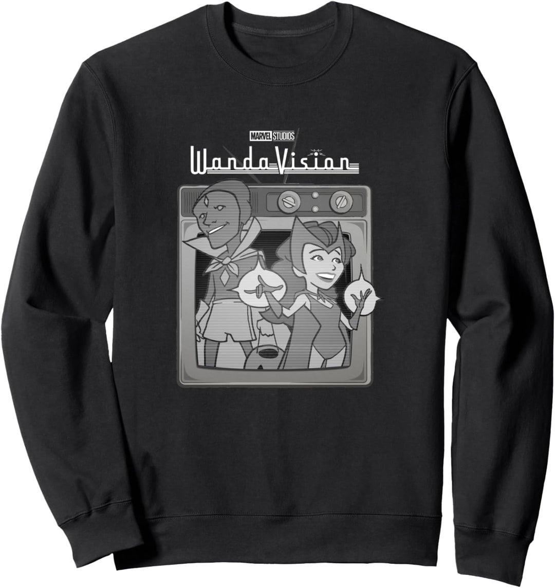 Marvel WandaVision Retro Cartoon TV Logo Sweatshirt