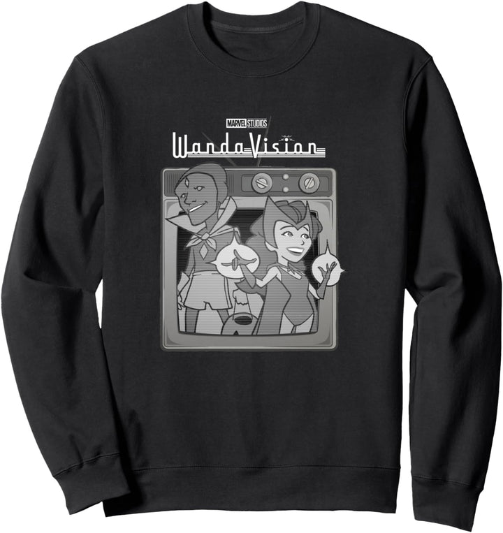 Marvel WandaVision Retro Cartoon TV Logo Sweatshirt