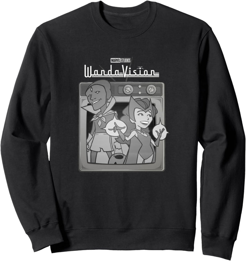 Marvel WandaVision Retro Cartoon TV Logo Sweatshirt