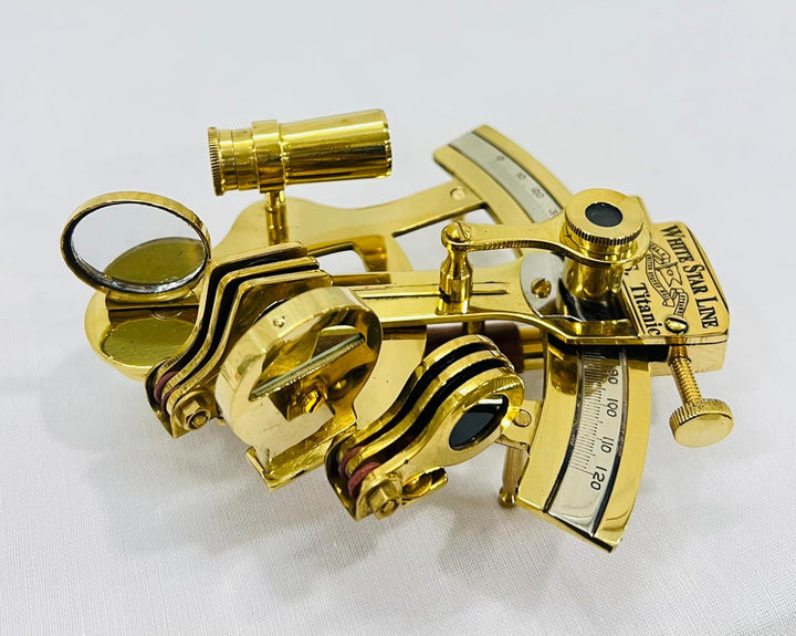 Roorkee Instruments (INDIA) solider Messing-Sextant, White Star Line, Titanic-Fanartikel, 12,7 cm