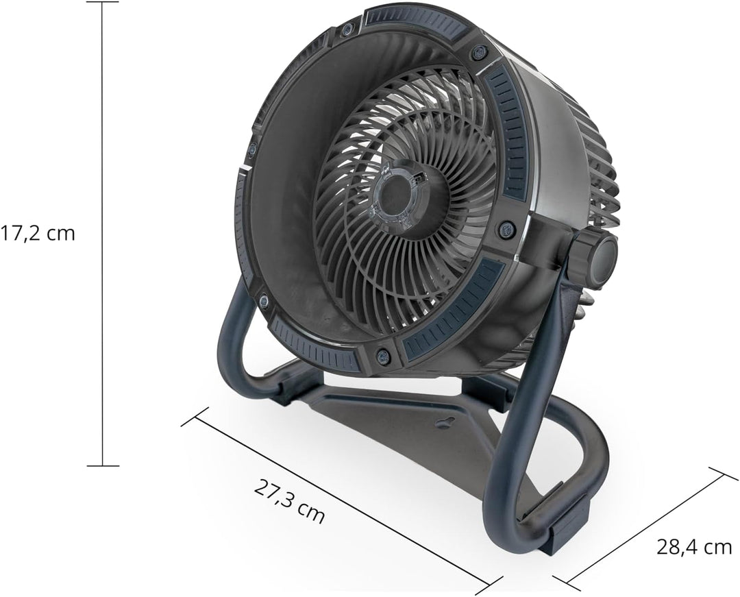 Unold Tischventilator 86655 – Akkuventilator für Outdoor & Indoor | Batteriebetrieben, flexibel eins