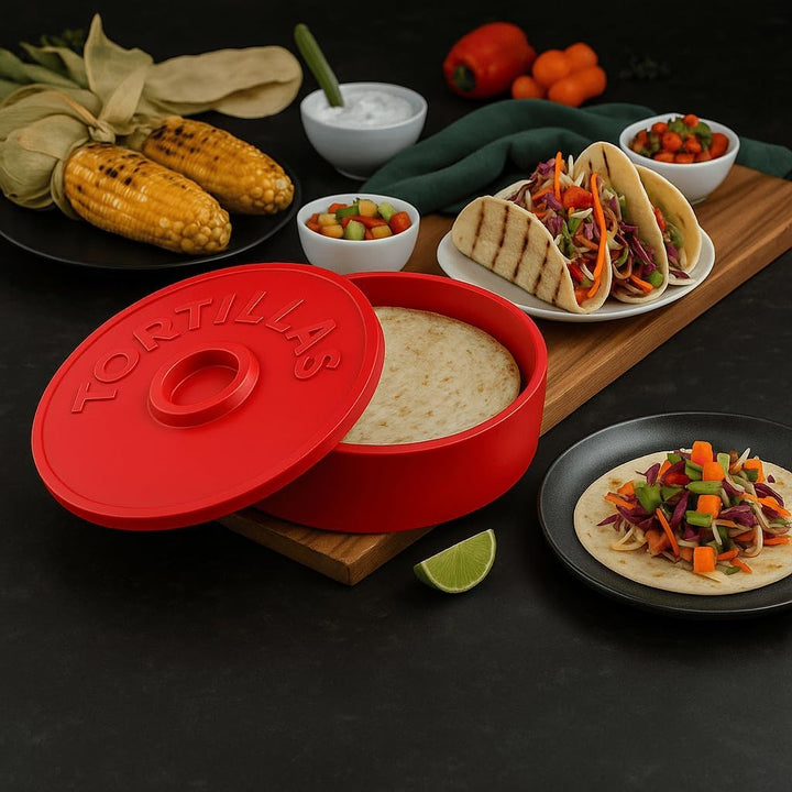 A TODA LECHE Tortilla Warmhalter - Mexikanischer Tortillero zum Warmhalten Tortillas – Quesadillas –