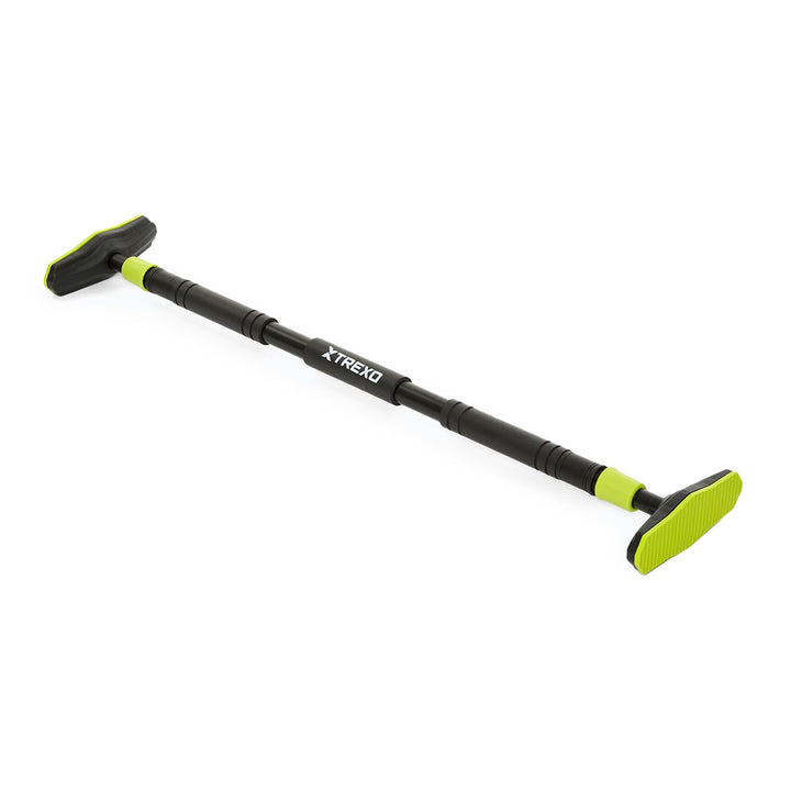 TREXO Klimmzugstange, verstellbare Länge 70–96 cm, grau Aus Stahl Max. Belastung bis 150 kg für Klim
