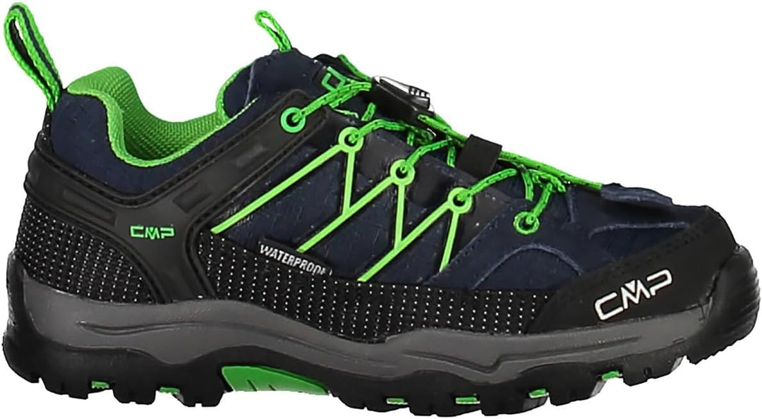 CMP Unisex Kinder Kids Rigel Low Shoe Wp Trekking-& Wanderhalbschuhe 25 EU B Blue Gecko, 25 EU B Blu