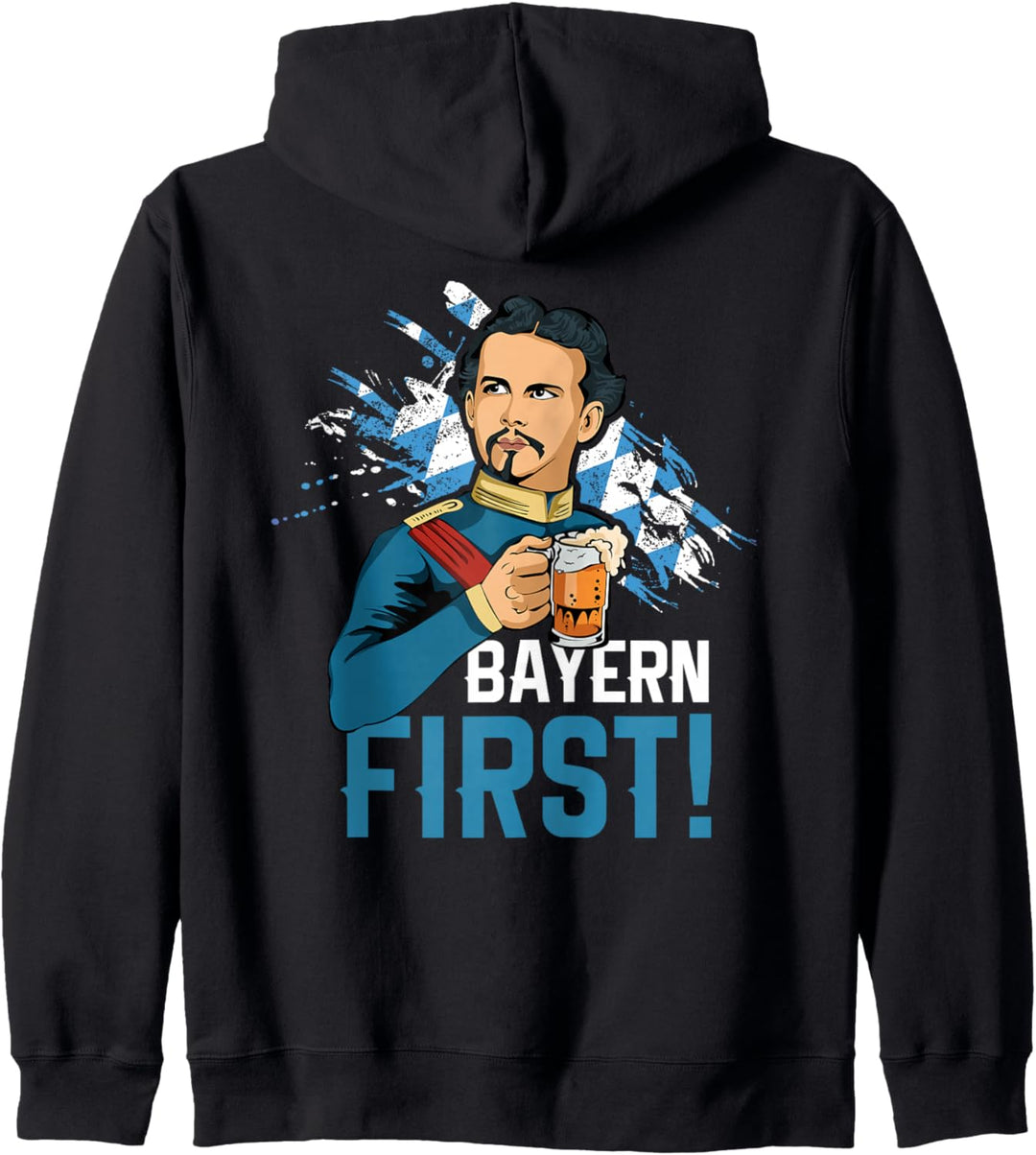 Bayern First - Freistaat Bayern Mit König Ludwig München Kapuzenjacke